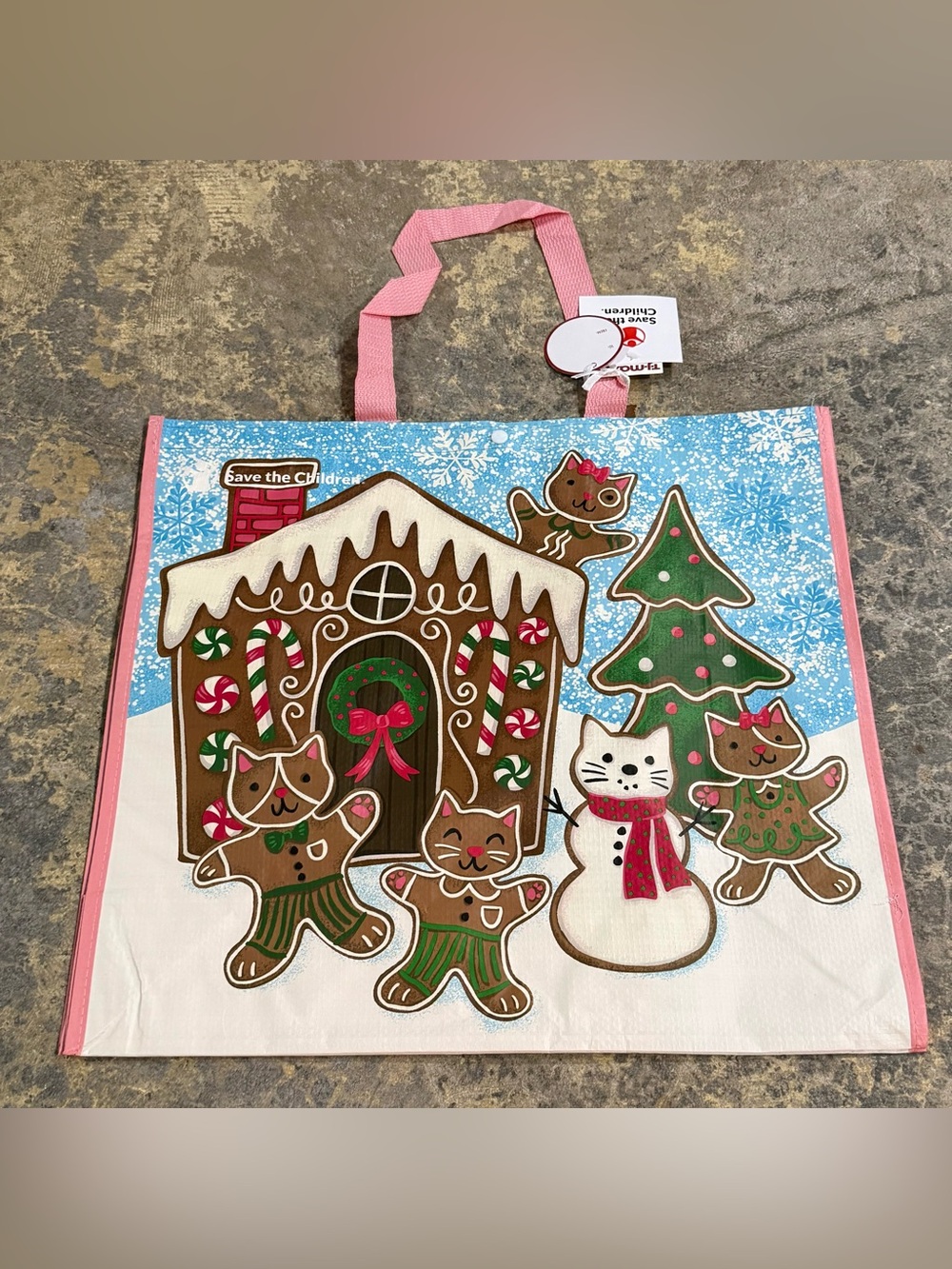 TJMaxx HomeGoods Marshall’s Reusable Shopping Tote Bag | Holiday Gingerbread Cat